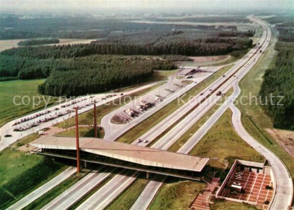 Nellinghof-Schierberg Fliegeraufnahme Autobahn Brückenrasthau