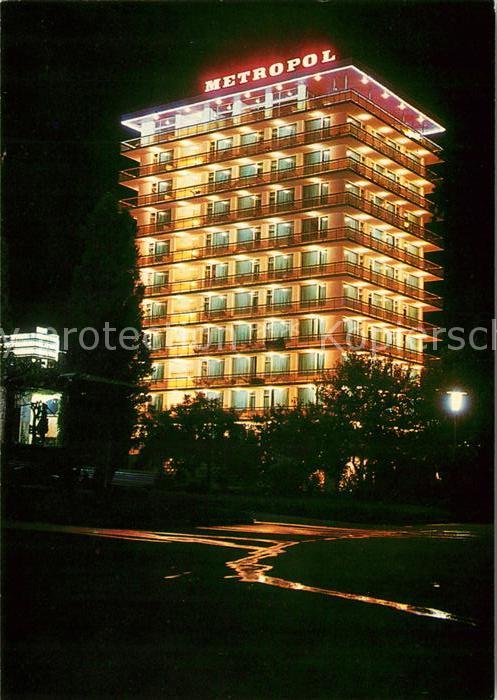 Zlatni Piassatzi Hotel Metropol Nachtaufnahme