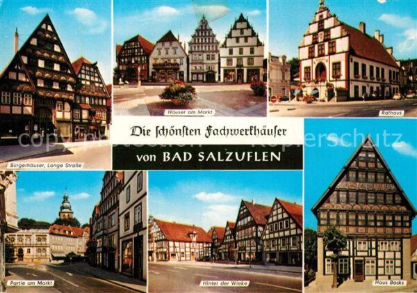 Bad Salzuflen Bürgerhäuser Lange Str Markt Rathaus Pa