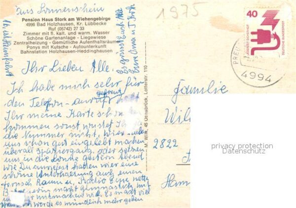 Bad Holzhausen Luebbecke Pension Haus Stork am Wiehengebirge – Bild 2