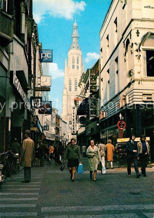 Breda Noord-Brabant Karrestraat Shopping Centre Kirche