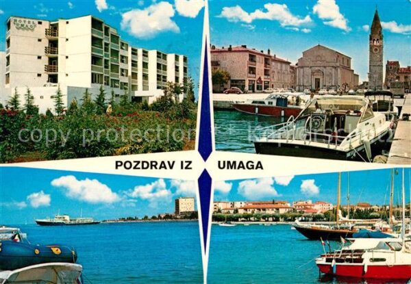 Umag Umago Istrien Hotel Hafen Segelboot Fähre