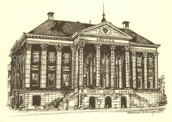 Groningen Stadhuis Stadthaus Zeichnung Künstlerka