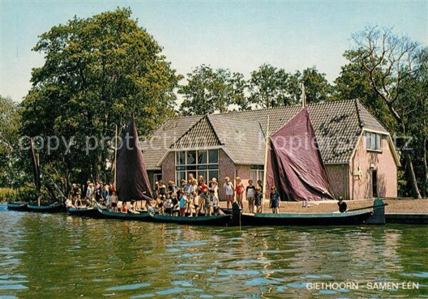 Giethoorn Samen Eeen Ferienhaus Bootfahren