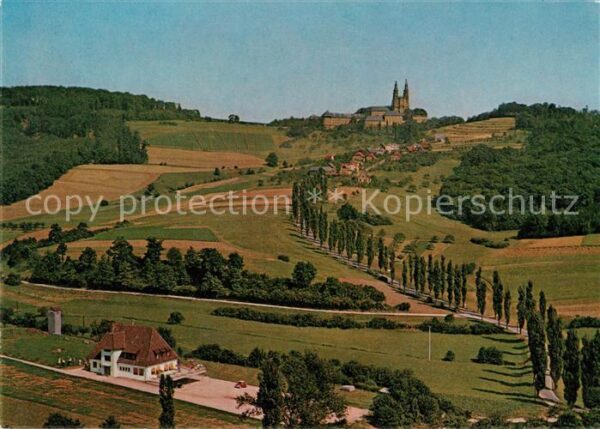 Banz Bad Staffelstein Gästehaus Bruckner mit Schloss Banz Fli