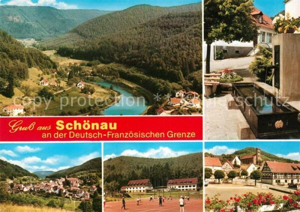Schoenau Pfalz Königsweiher Brunnen Panorama Freizeits