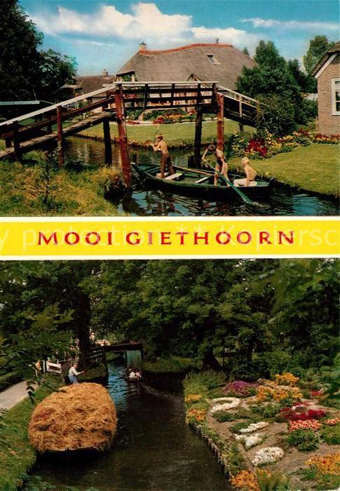 Giethoorn Kinderspielplatz Bootstour Blumenkränze