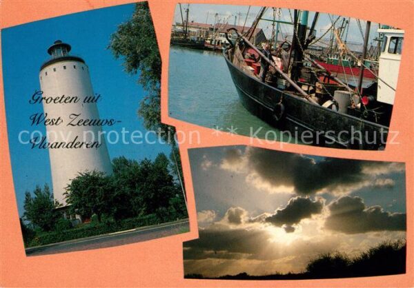 Oostburg Sluis Watertoren Vissersboot te Breskens Avon