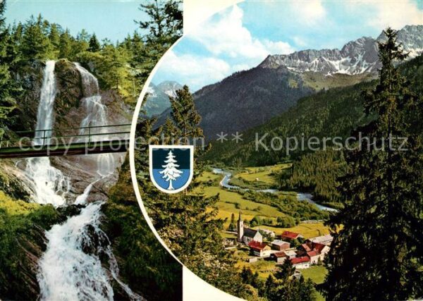 Hinterstein Bad Hindelang Zipfelsalper Wasserfall mit Pfannenhölz