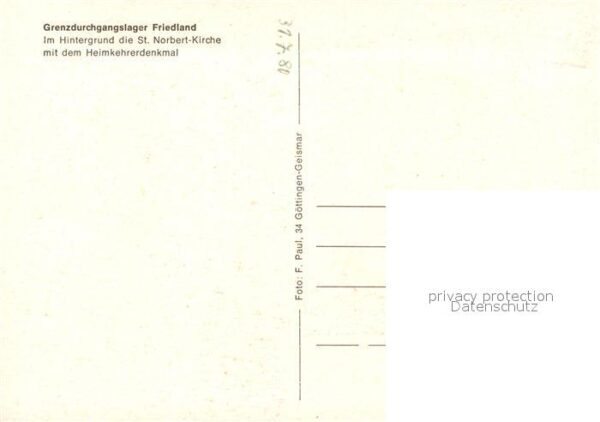 Friedland Goettingen Grenzdurchgangslager St Norbert Kirche – Bild 2