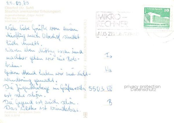 Oberhof Thueringen Jugendherberge Platz des Friedens Inter – Bild 2
