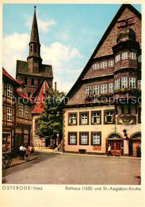Osterode Harz Rathaus Historisches Gebäude St Aegidie