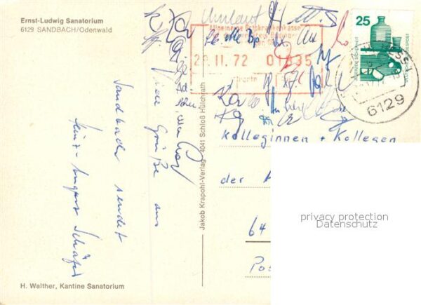Sandbach Hessen Ernst Ludwig Sanatorium Fassadenmalerei – Bild 2