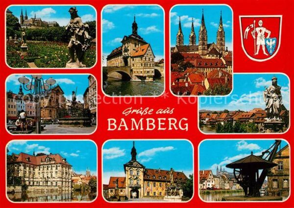 Bamberg Schloss Kirchen Teilansichten Brunnen