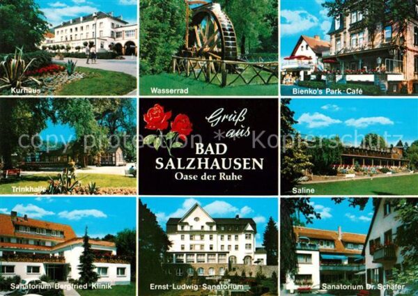Bad Salzhausen Kurhaus Wasserrad Bienkos Park Cafe Tri