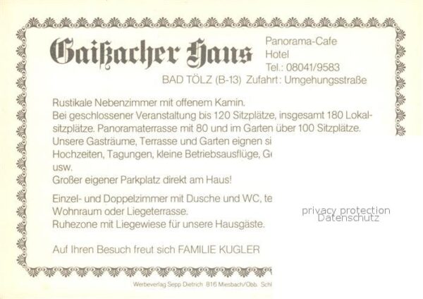 Bad Toelz Gaissacher Haus Restaurant – Bild 2