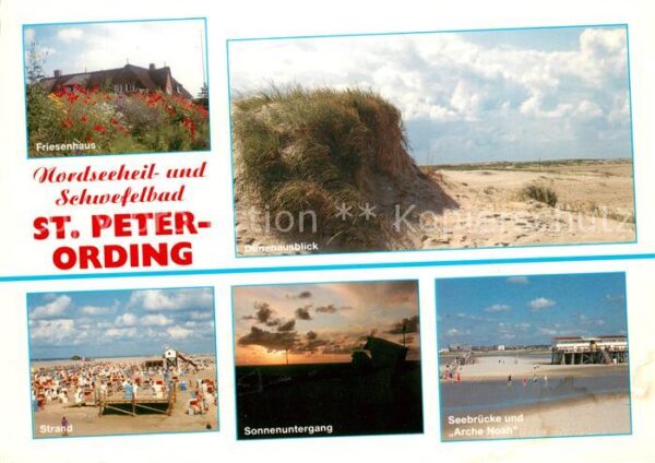 St Peter-Ording Friesenhaus Dünen Strand Sonnenuntergan