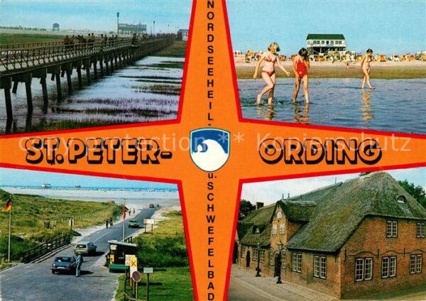St Peter-Ording Seebrücke Strandpartien Friesenhäuser