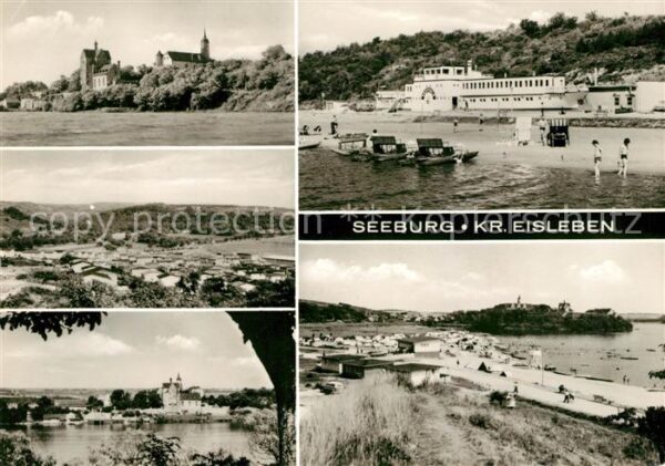 Seeburg Eisleben Teilansichten Panorama Fahrgastschiff