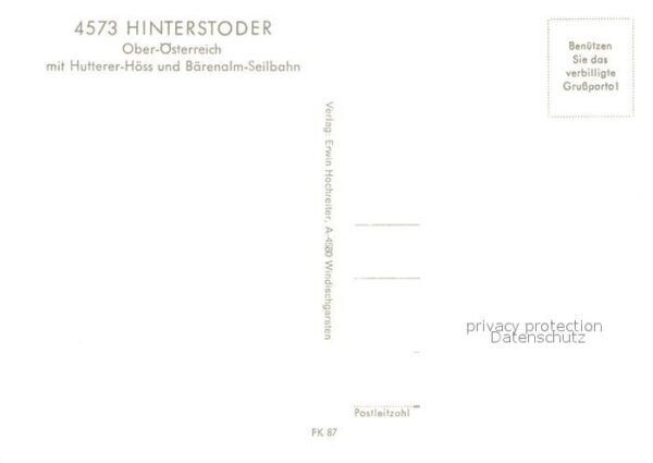 Hinterstoder Hutterer-Höss Bärenalm-Seilbahn – Bild 2