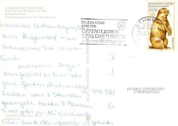 Schwerin Mecklenburg Anlegestelle Weissen Flotte Schloss Sch – Bild 2