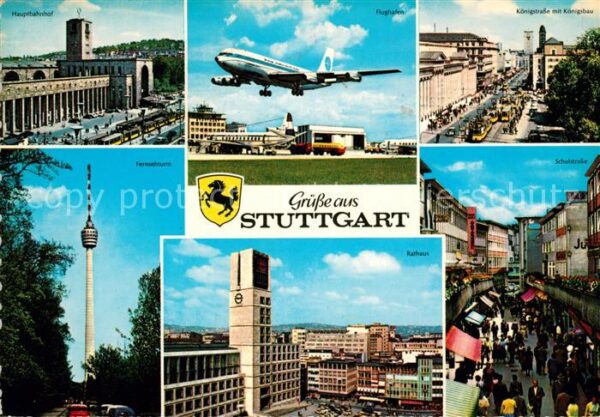 Stuttgart Flughafen Rathaus Fernsehturm Hauptbahn