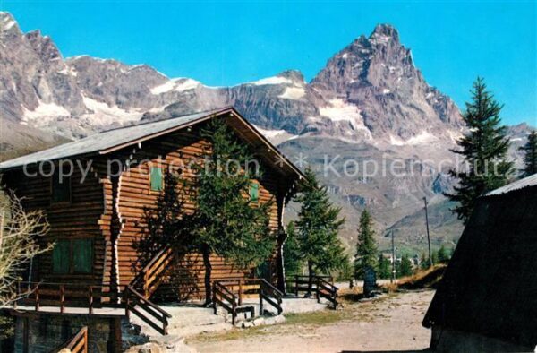 Cervinia Aosta Berghütte und Matterhorn