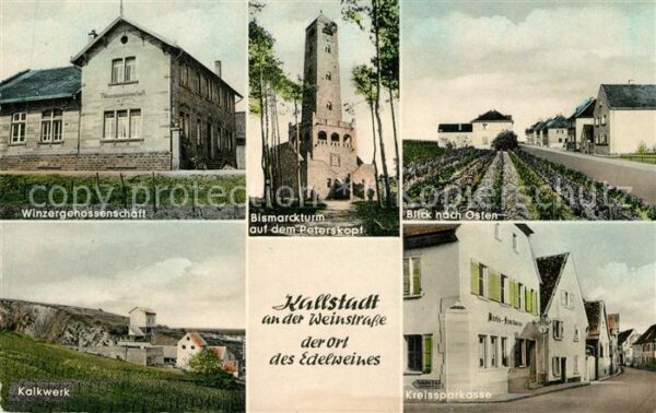 Kallstadt Rheinland-Pfalz Bismarckturm auf dem Peterskopf Kalkwer