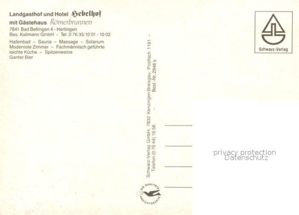 Hertingen Bad Bellingen Gästehaus Römerbrunnen und Hotel Hebelh – Bild 2