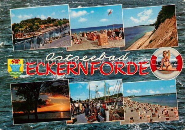 Eckernfoerde Hafen Strand Steilküste