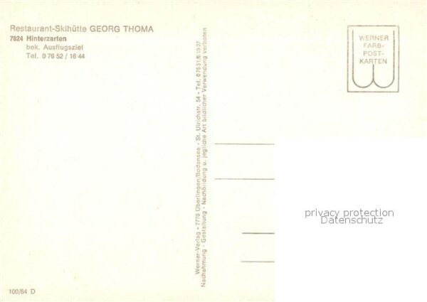 Hinterzarten Restaurant Skihütte Georg Thoma – Bild 2