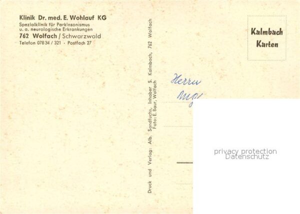 Wolfach Klinik De. med. E. Wohlauf KG – Bild 2