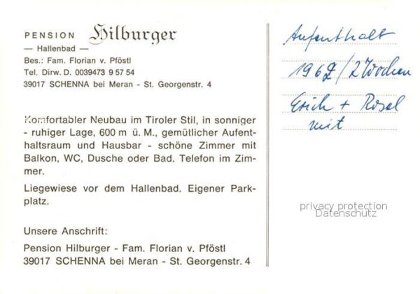 Schenna Meran Pension Hilburger – Bild 2