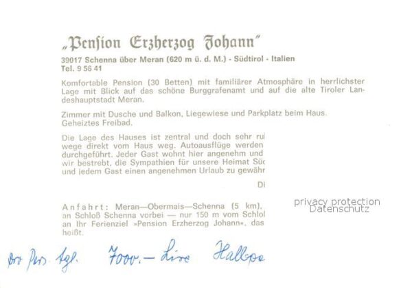 Schenna Meran Pension Erzherzog Johann – Bild 2