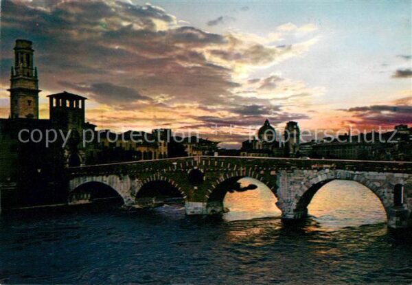 Verona Veneto Tramonto Ponte dell Pietra