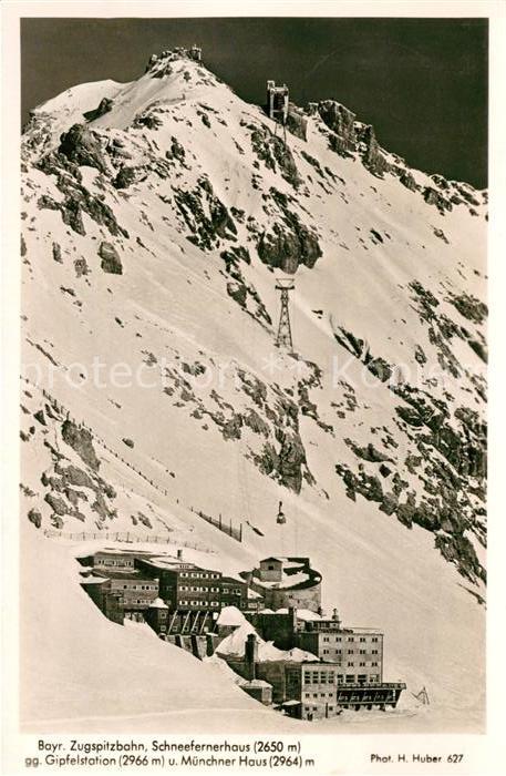Zugspitzbahn mit Schneefernerhaus Gipfelstation Münc