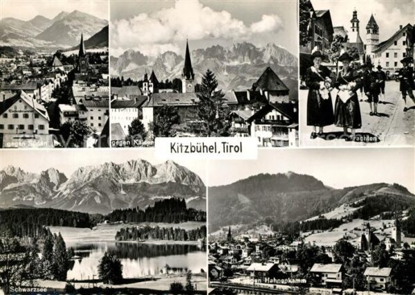 Kitzbuehel Tirol Panorama Kaisergebirge Trachten Schwarz