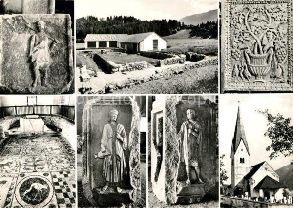 St Peter Klagenfurt Ausgrabungen von Teuernia in Holz mit K