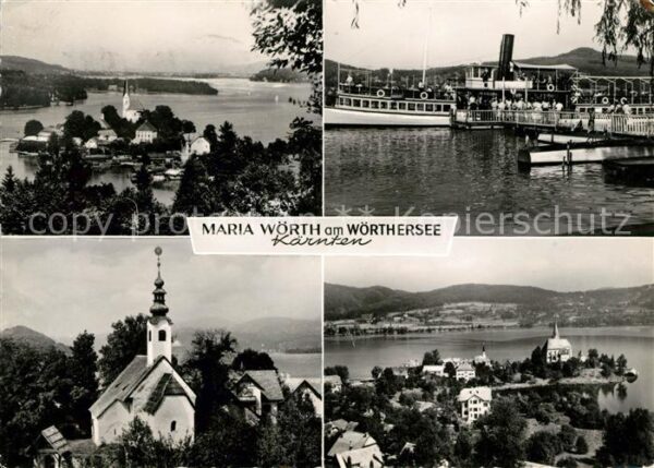 Maria Woerth Woerthersee Panorama Dampferanlegestelle Wallfahrts