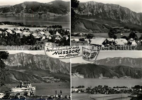 Nussdorf Attersee Panorama Fahrgastschiff