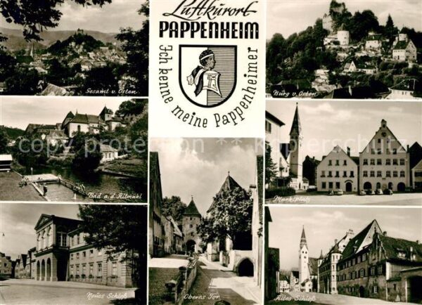 Pappenheim Thueringen Panorama Burg Bad an der Altmühl Marktp