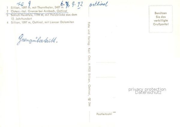 Sillian Tirol mit Thurnthaler Grenze Österr Italien S – Bild 2