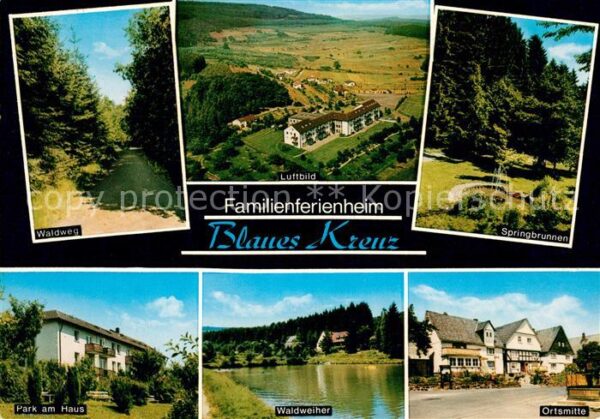Holzhausen Burbach Waldweg Fliegeraufnahme Familien Ferien