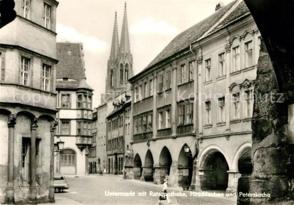 Goerlitz Sachsen Untermarkt mit Ratsapotheke Hirschtaube