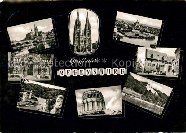 Regensburg Teilansichten Hist Bauwerke