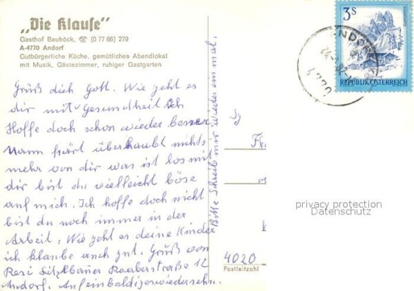 Andorf Schaerding  Gasthaus Bauböck Klause – Bild 2
