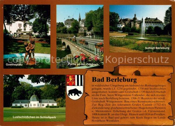 Bad Berleburg Goetheplatz Odeborn Schloss Berleburg L