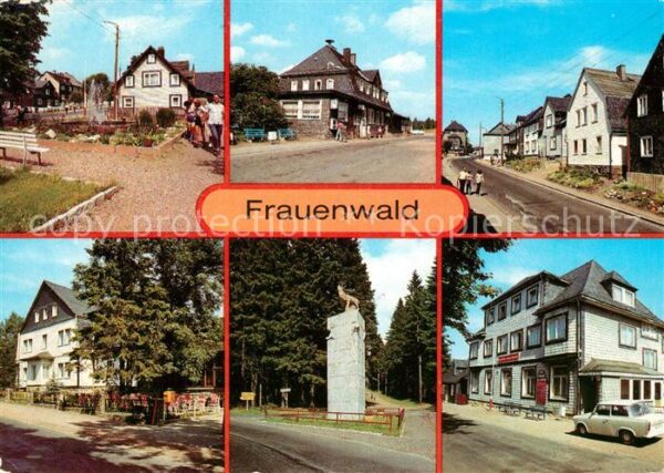 Frauenwald Thueringen Platz des Friedens Bahnhofsgaststätte F