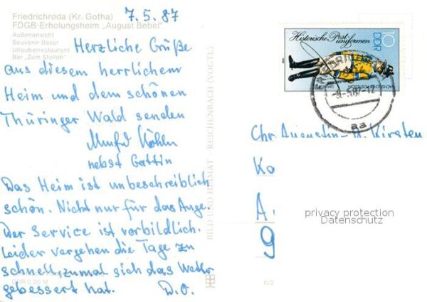 Friedrichroda FDGB Erholungsheim August Bebel Urlaube – Bild 2