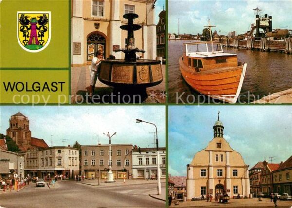 Wolgast Mecklenburg-Vorpommern Rathaus Fährschiff Stralsund